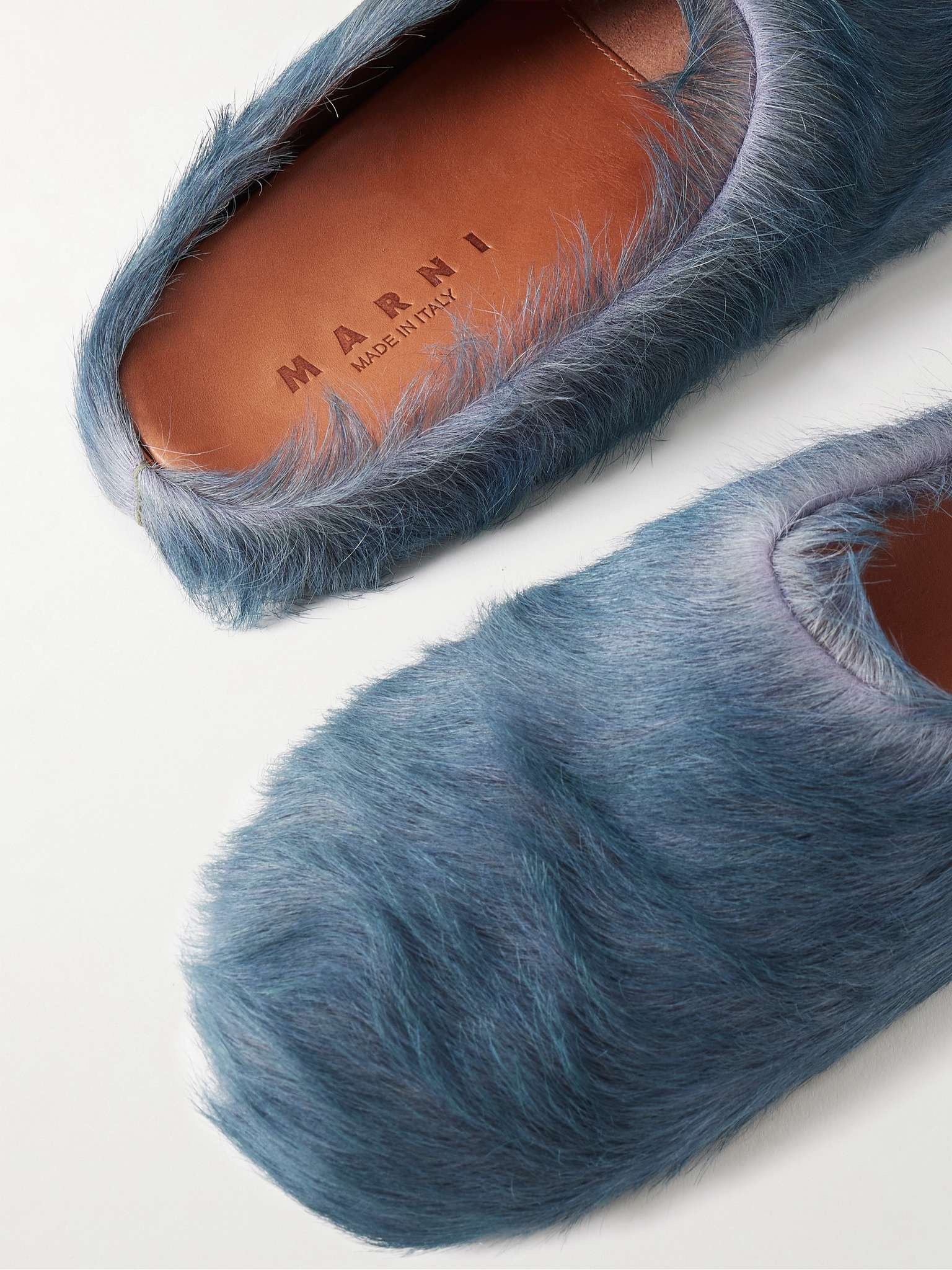 Marni Fussbet Sabot calf-hair Slippers - Farfetch