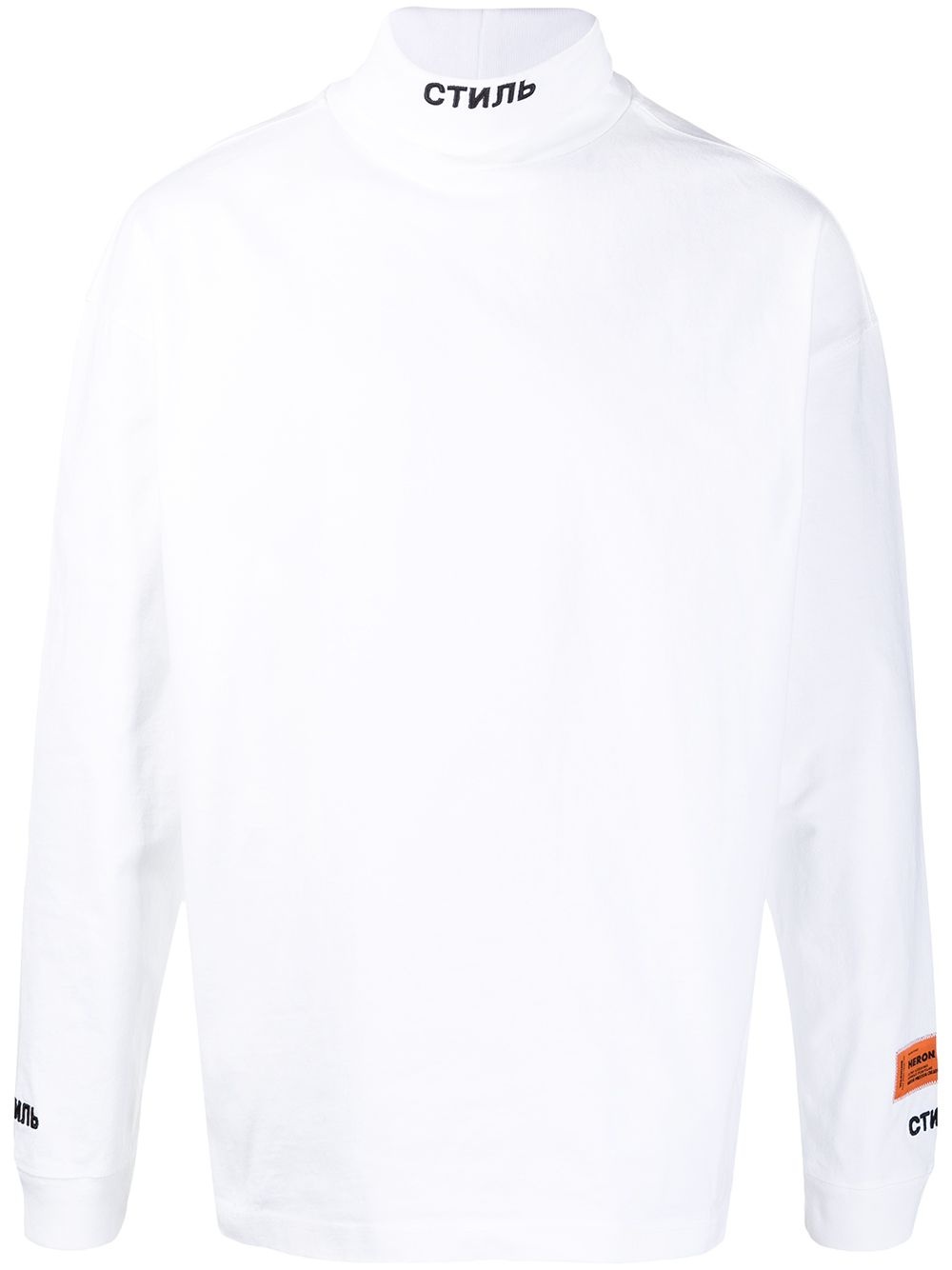 embroidered roll neck sweatshirt - 1