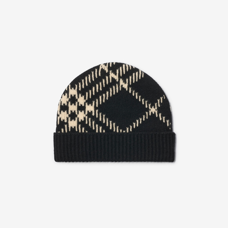 Burberry Check Cashmere Blend Beanie outlook
