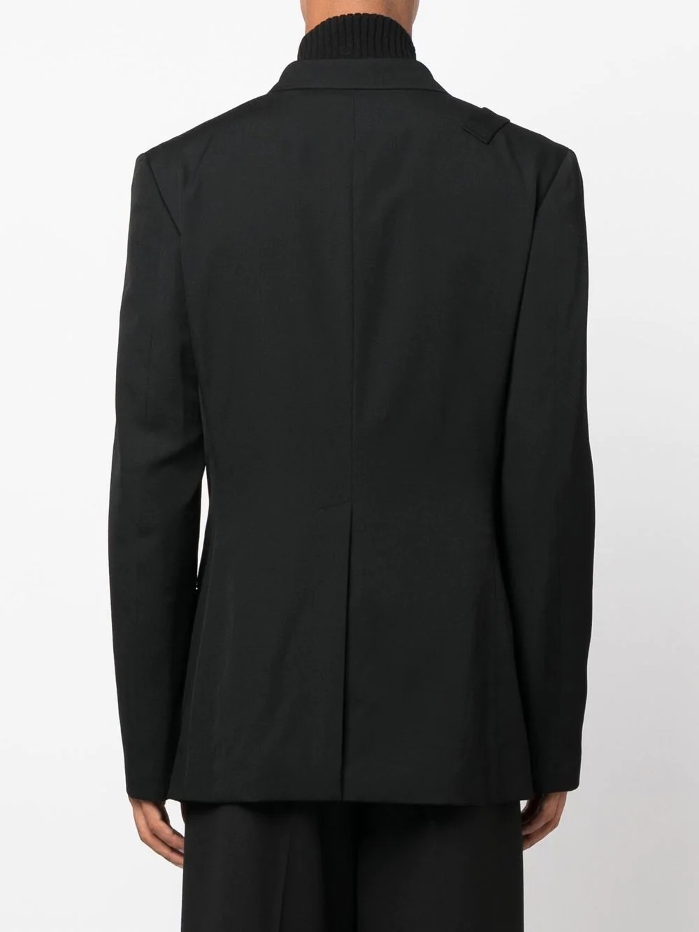 fitted single-breasted button blazer - 4