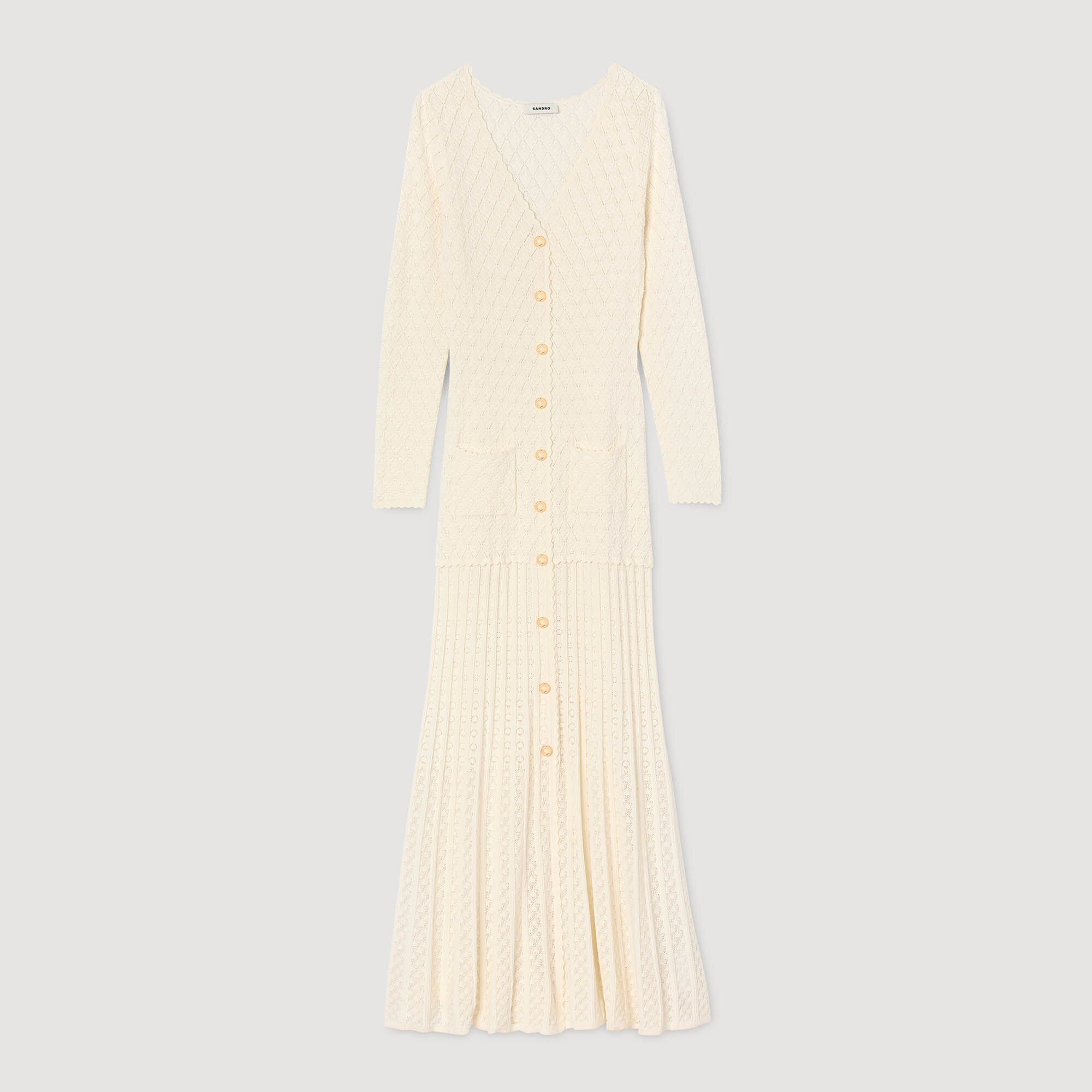 FANCY KNIT MIDI DRESS - 6