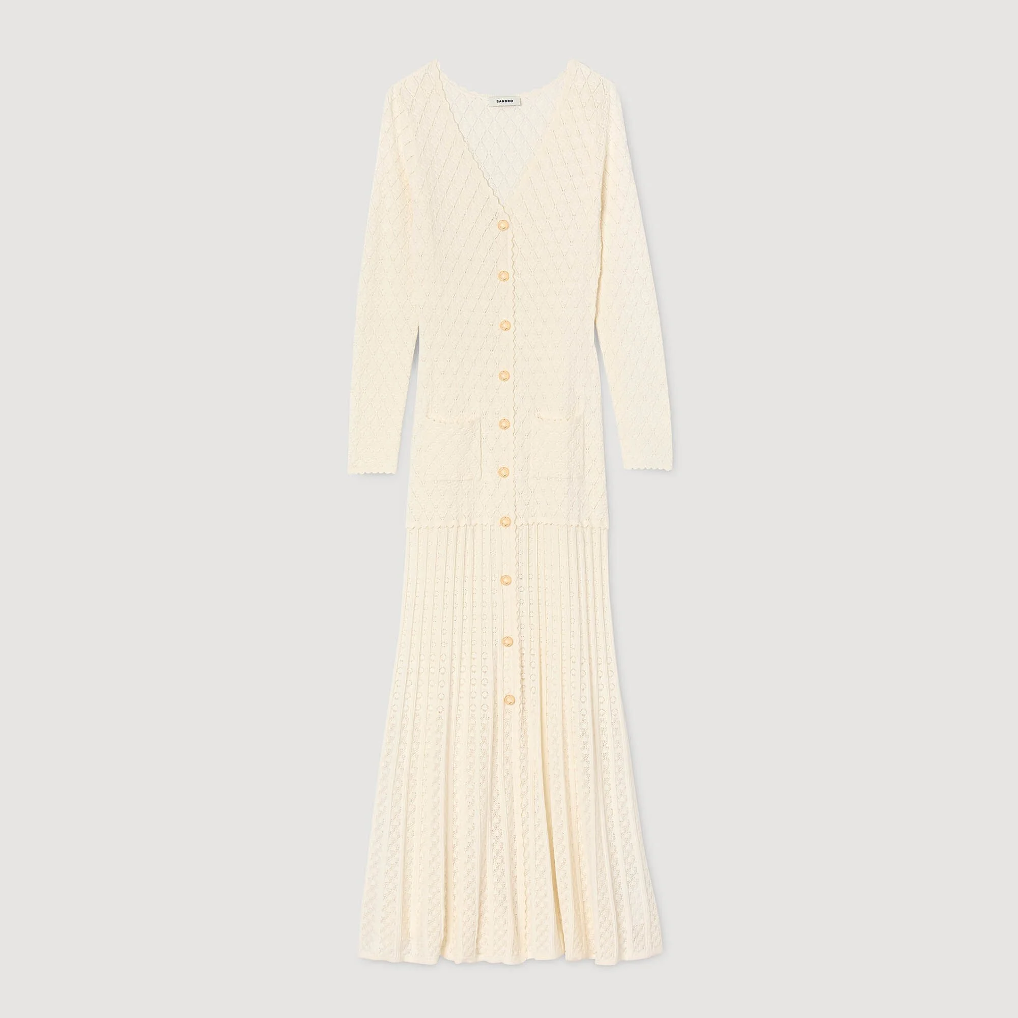 FANCY KNIT MIDI DRESS - 1