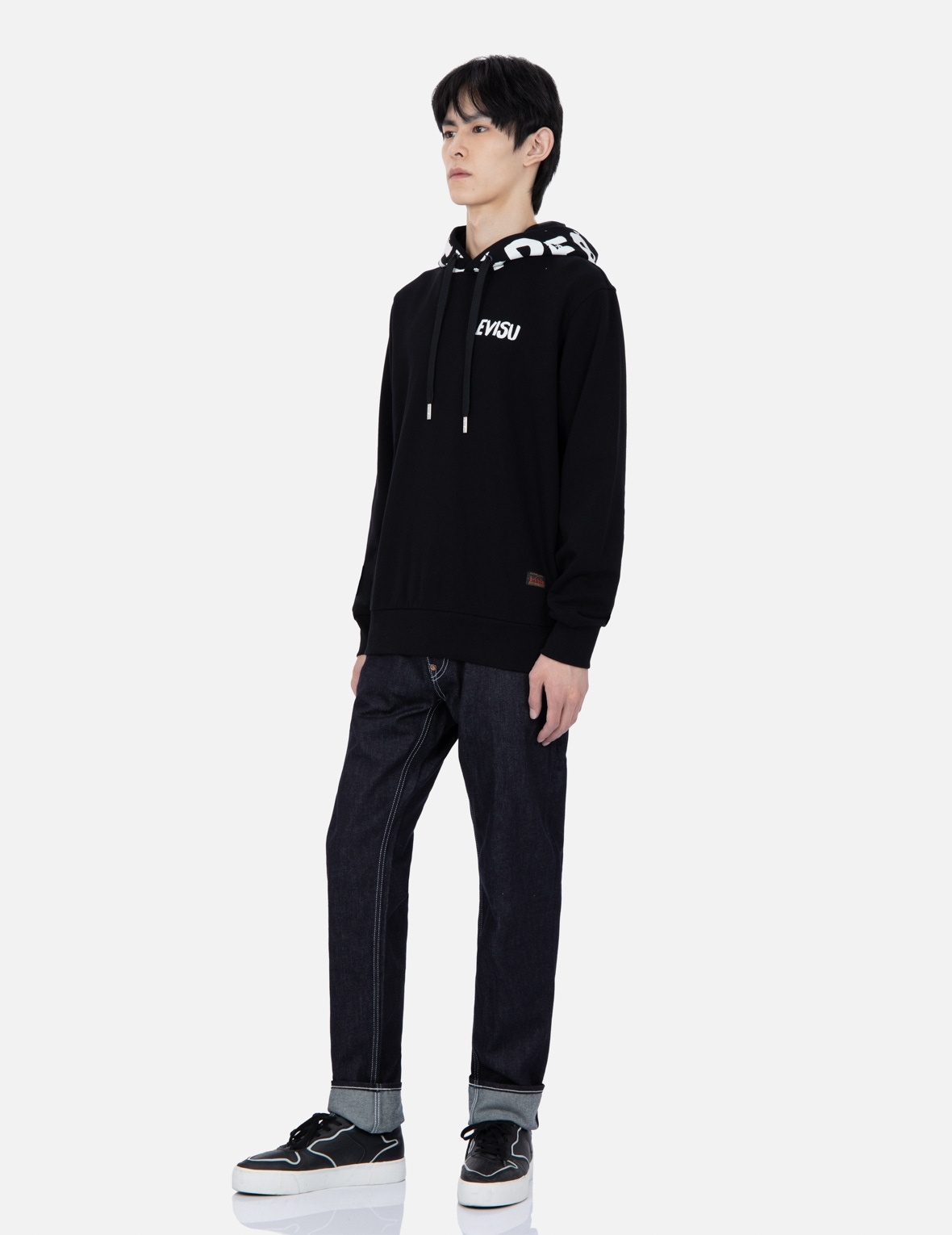 BRAND MOTTO PRINT HOODED SWEATSHIRT - 3