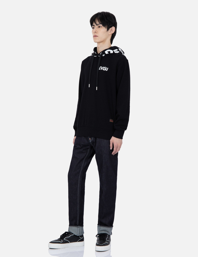 BRAND MOTTO PRINT HOODED SWEATSHIRT 3