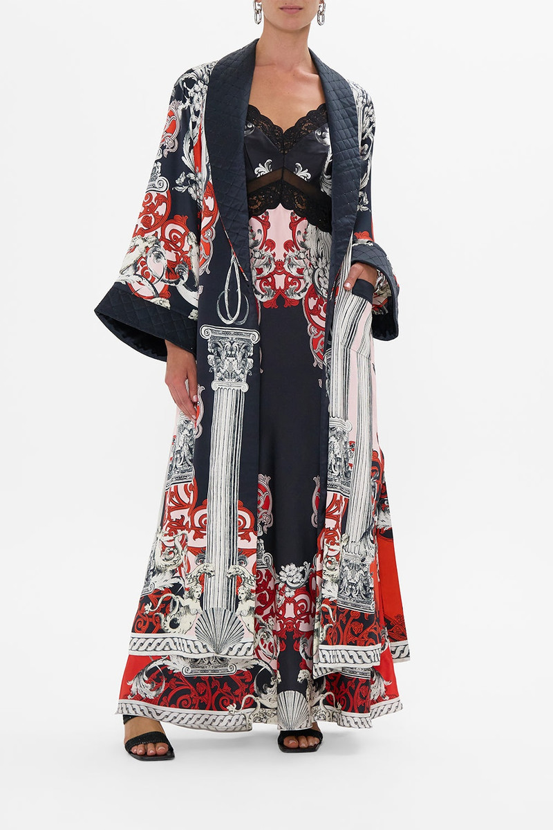 CAMILLA LONG ROBE WITH FLARED SLEEVE outlook