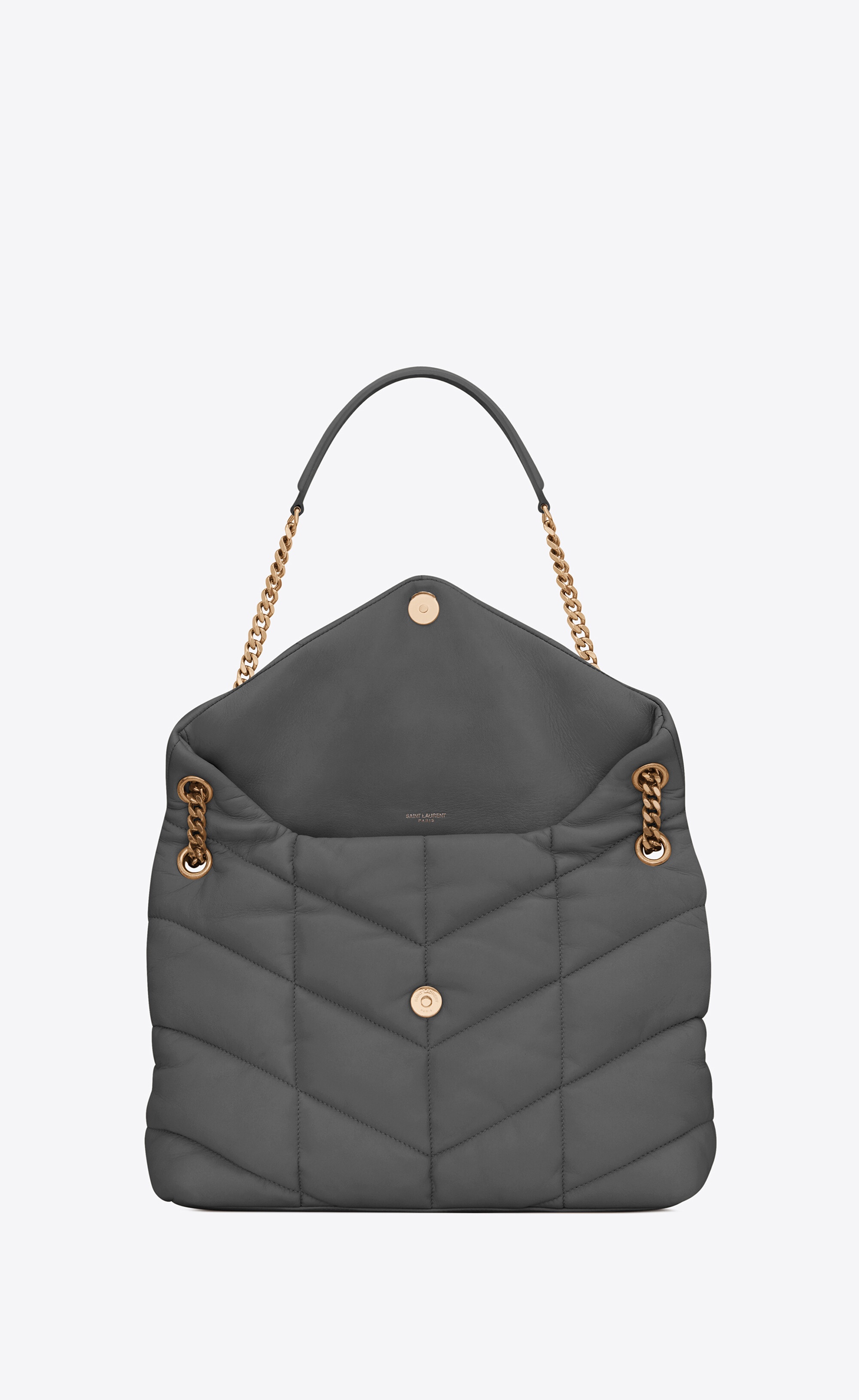 puffer medium chain bag in quilted lambskin - 5