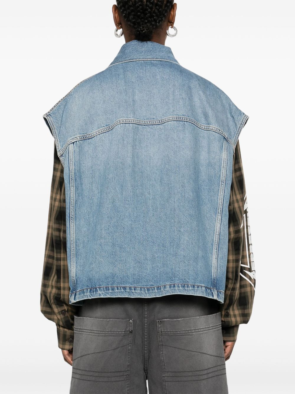 denim gilet - 4