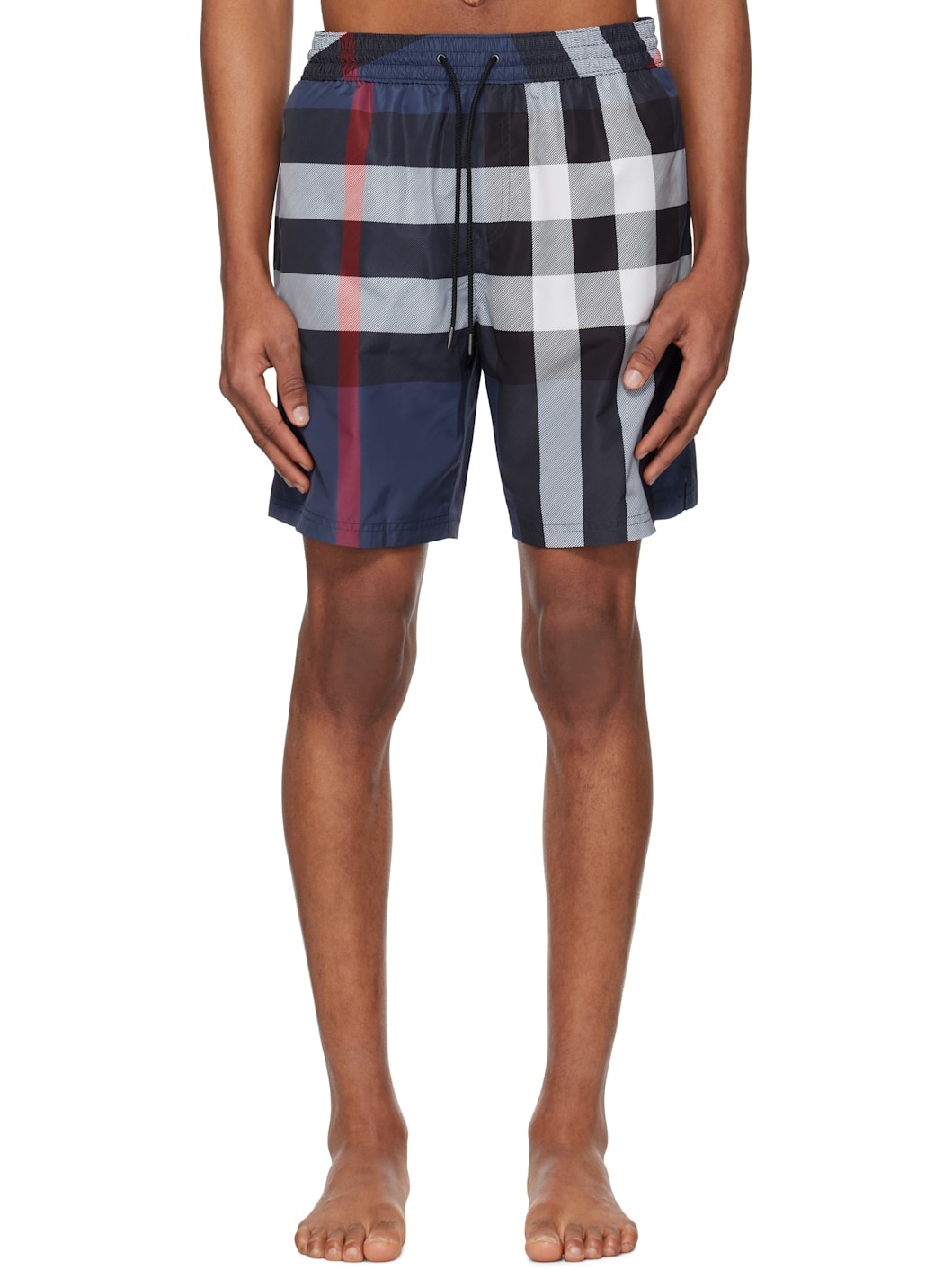 Blue Check Swim Shorts - 1