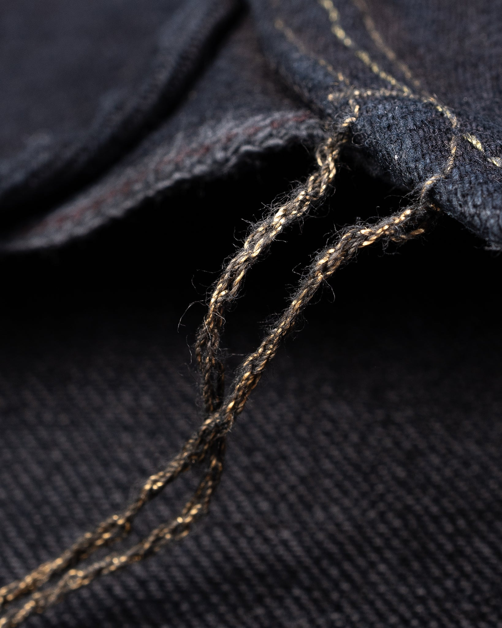 IHSH-293-OD 18oz Vintage Selvedge Denim CPO Shirt - Indigo Overdyed Black - 14