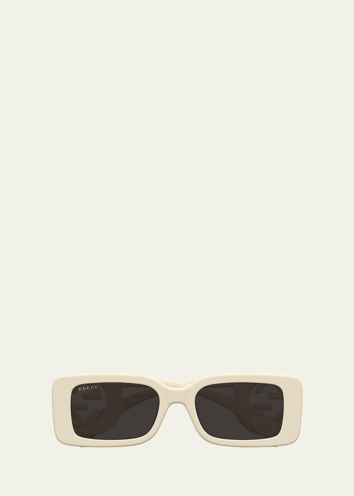 Monochrome GG Rectangle Acetate Sunglasses - 1