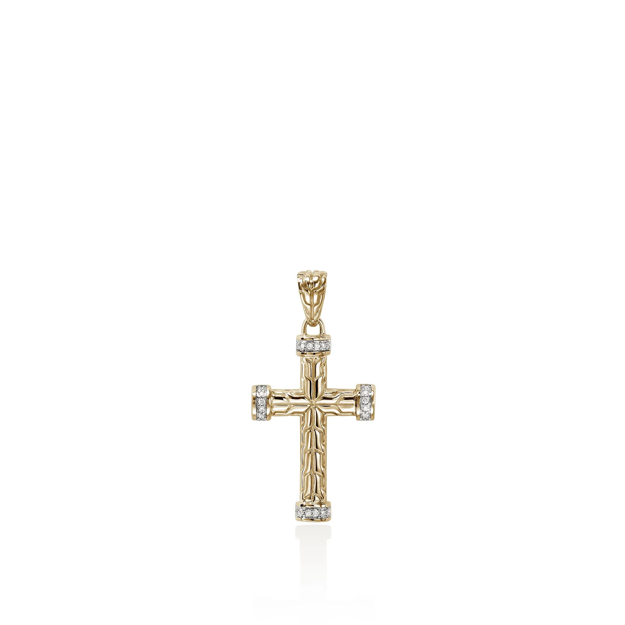 Cross Pendant, Gold, Diamonds - 1