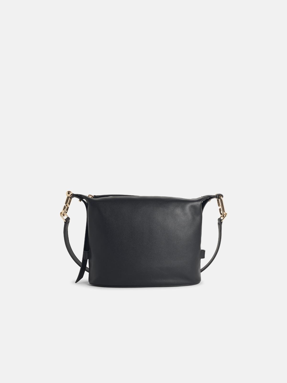 'NUVOLA M' BLACK LEATHER BAG - 3