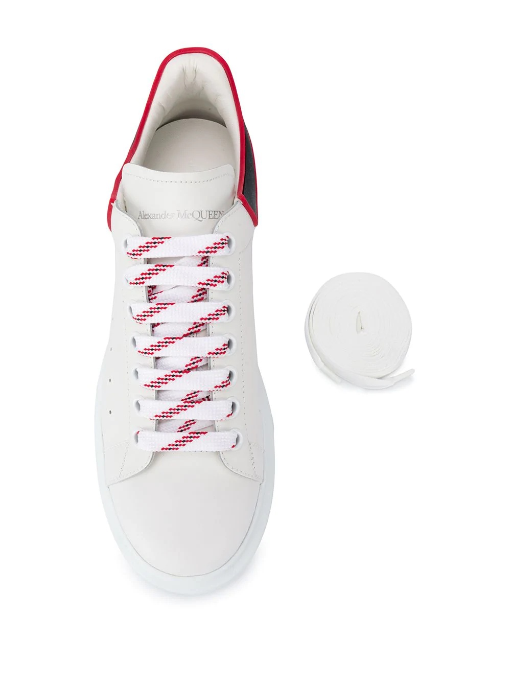 two-tone lace-up trainers - 4