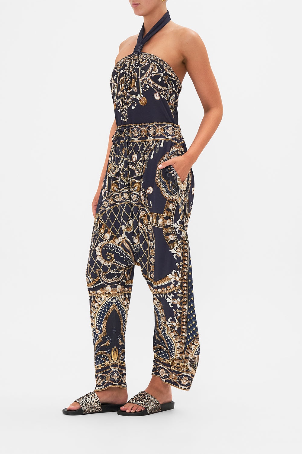 DRAPED JERSEY PANT - 4