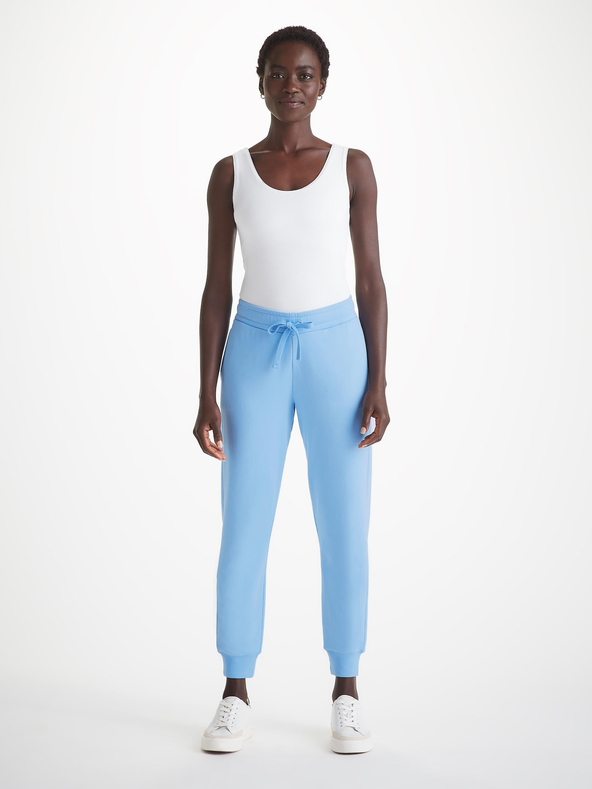 Women's Sweatpants Quinn Cotton Modal Cornflower Blue - 4
