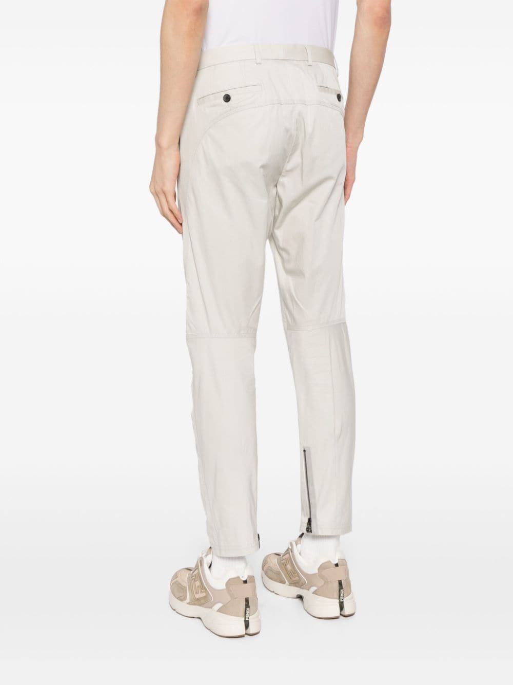 tapered cotton trousers - 4