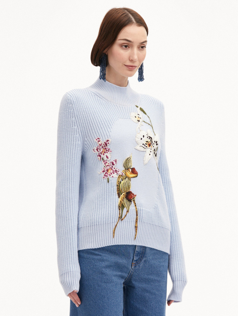 ORCHID EMBROIDERED PORTRAIT PULLOVER 4