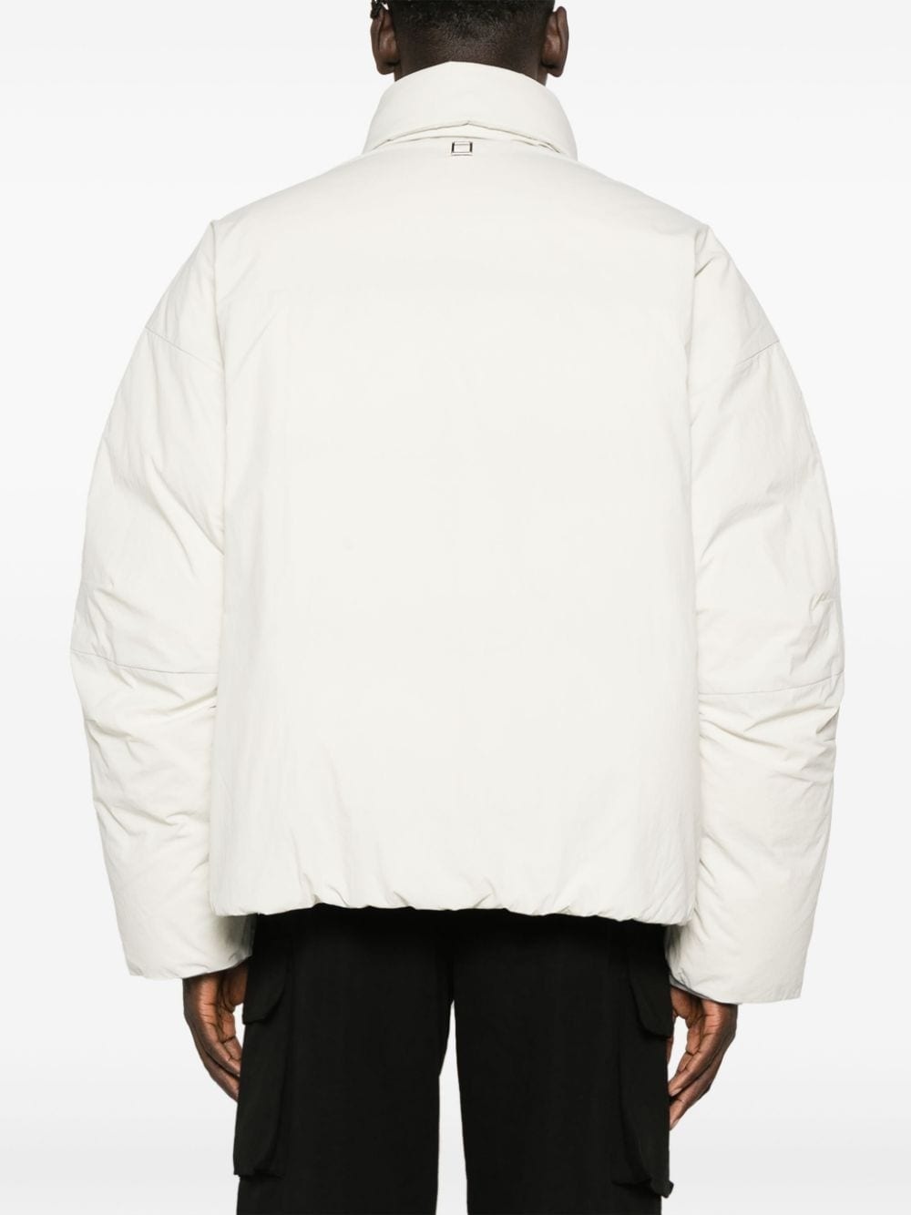 logo-tag goose-down jacket - 4