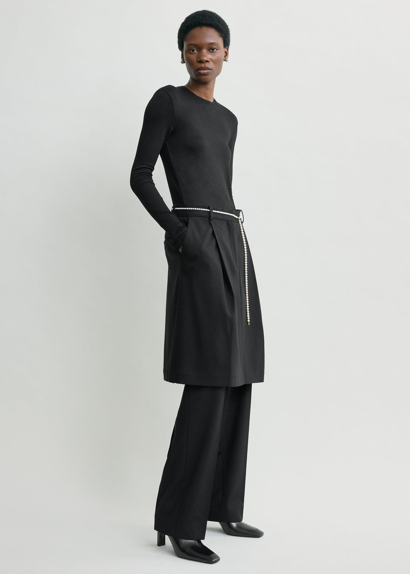 Long-sleeve jersey top black 3