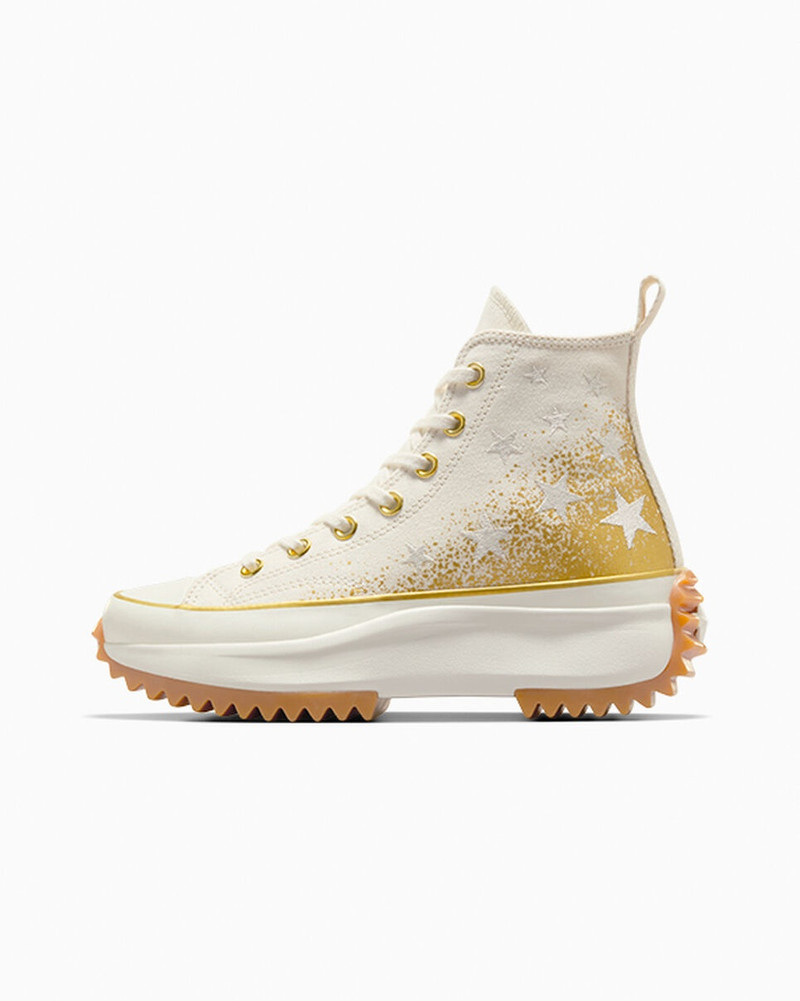 Converse Run Star Hike Platform Gold & Embroidered Stars outlook