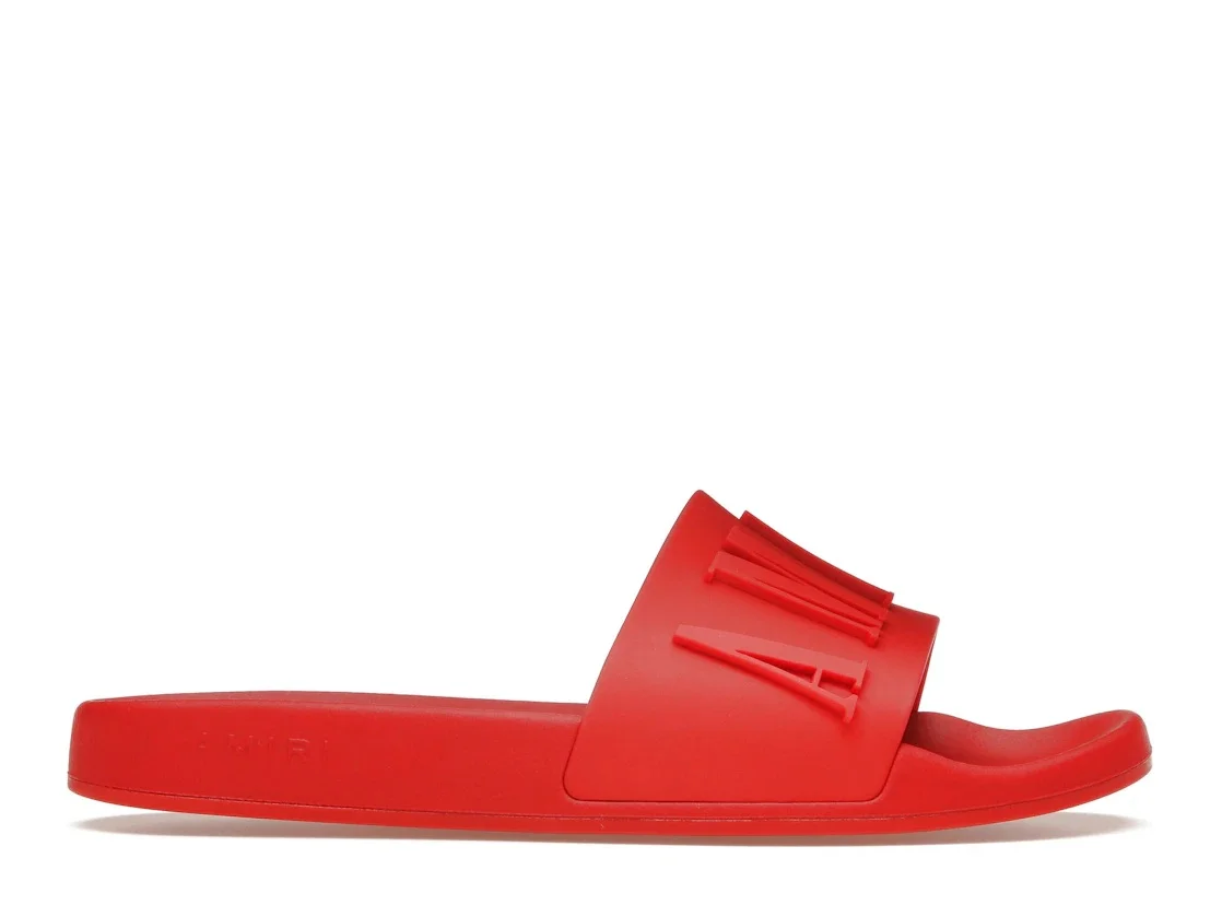 AMIRI Pool Slide Debossed Red - 1
