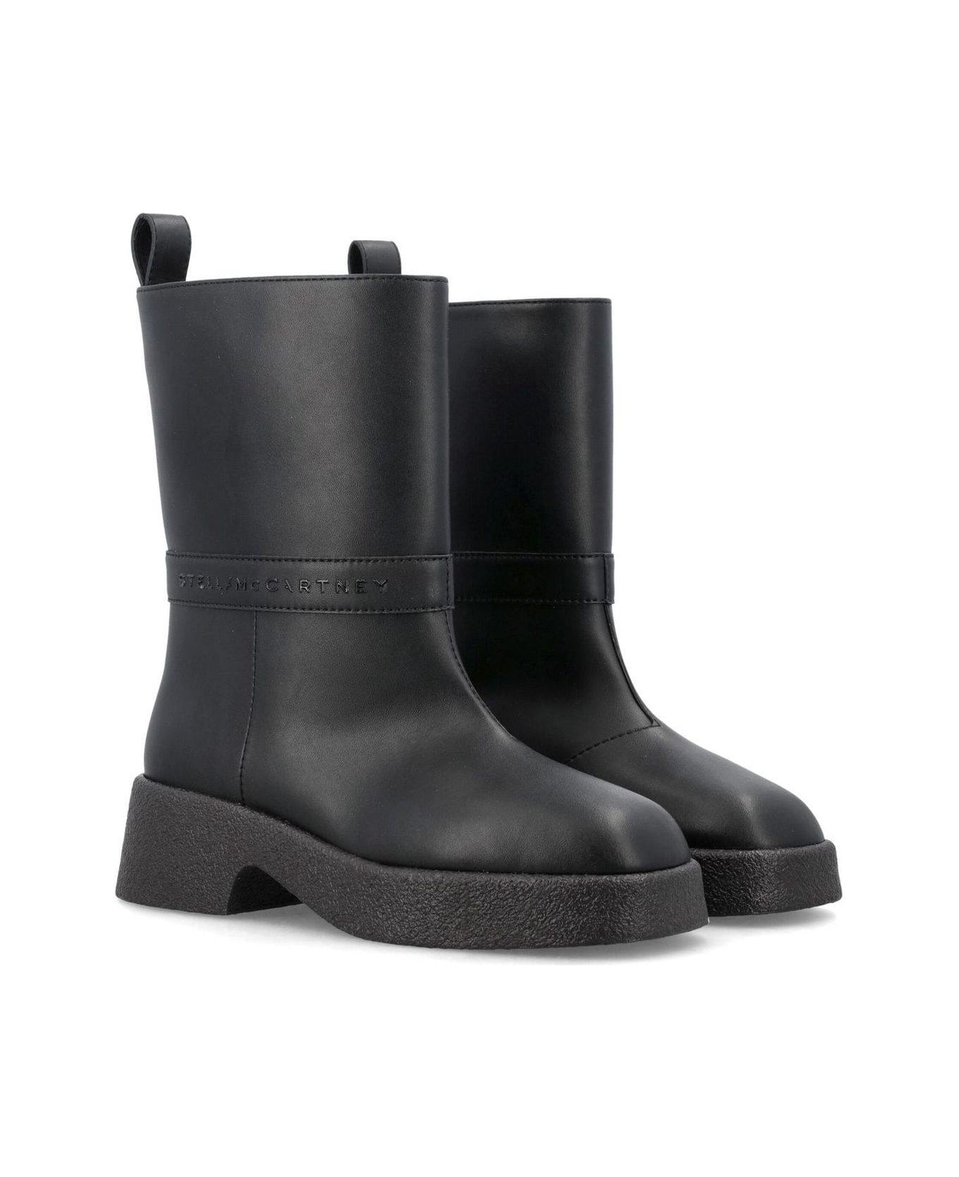 Logo Lettering Pull-on Ankle Boots - 3