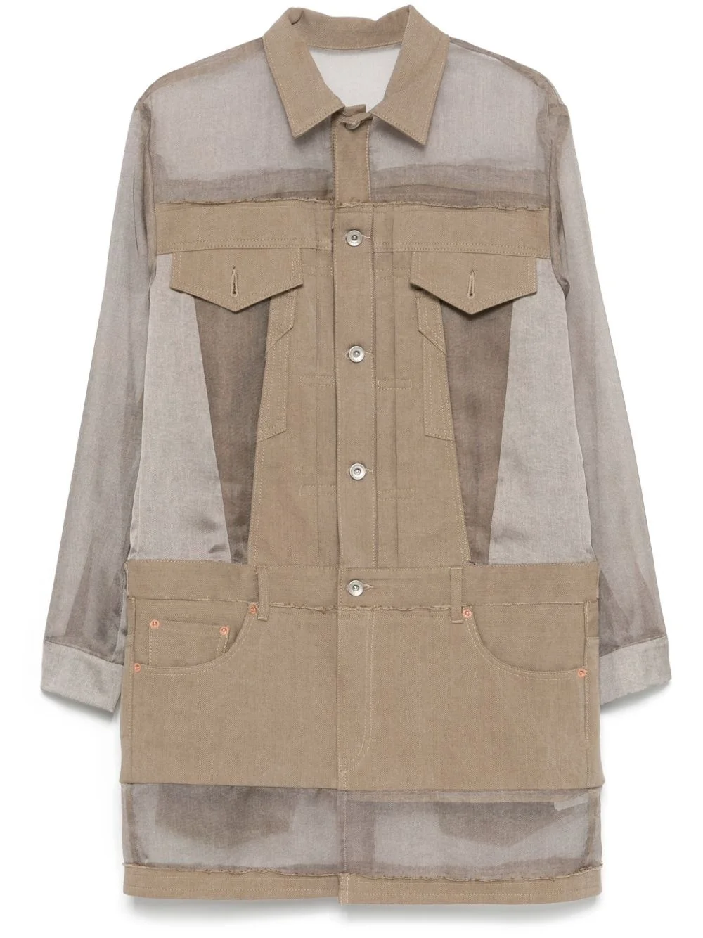 panelled mini dress - 1