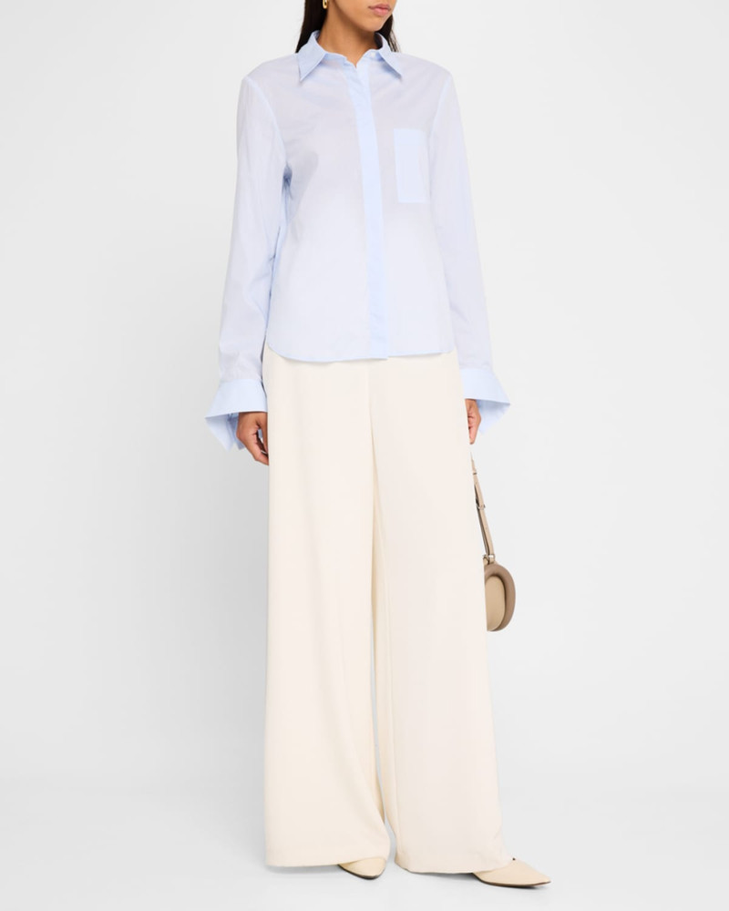 TWP Cotton Button-Front Boyfriend Shirt outlook