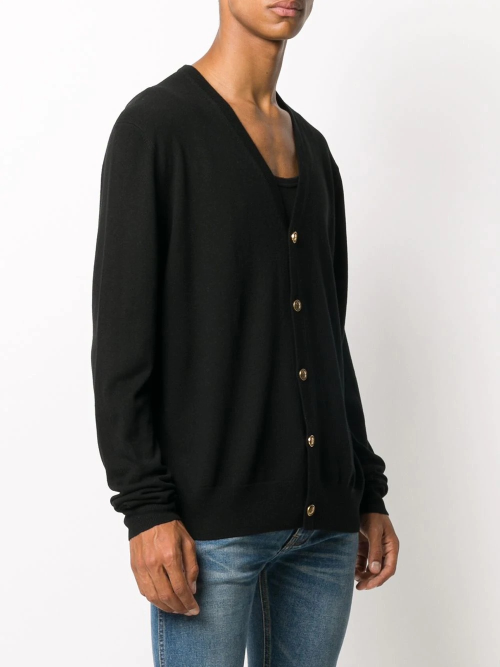 v-neck cashmere cardigan - 3