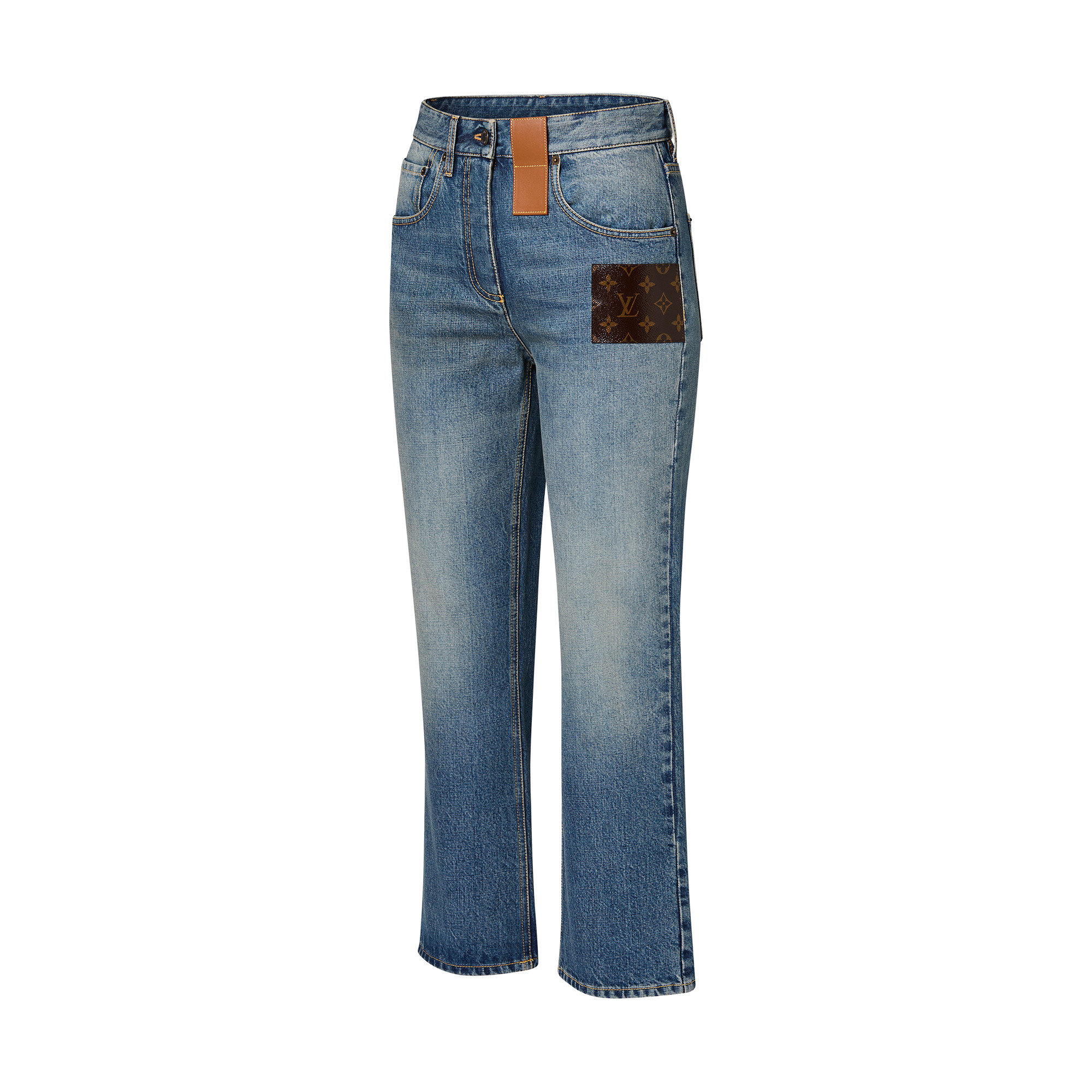 Monogram Patch Jeans - 2