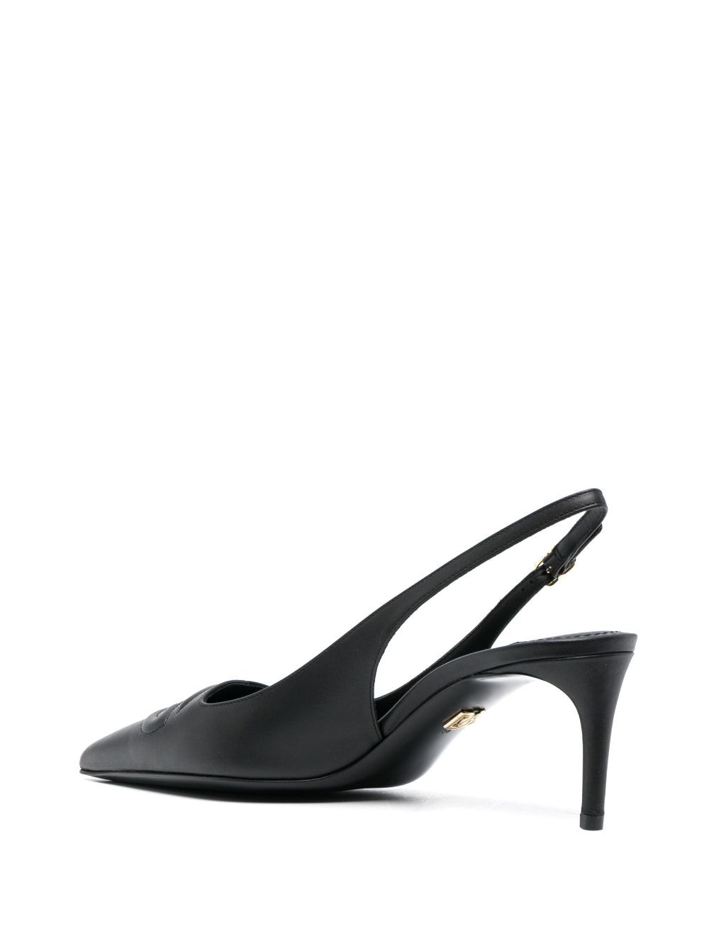 70mm logo-embossed slingback pumps - 3