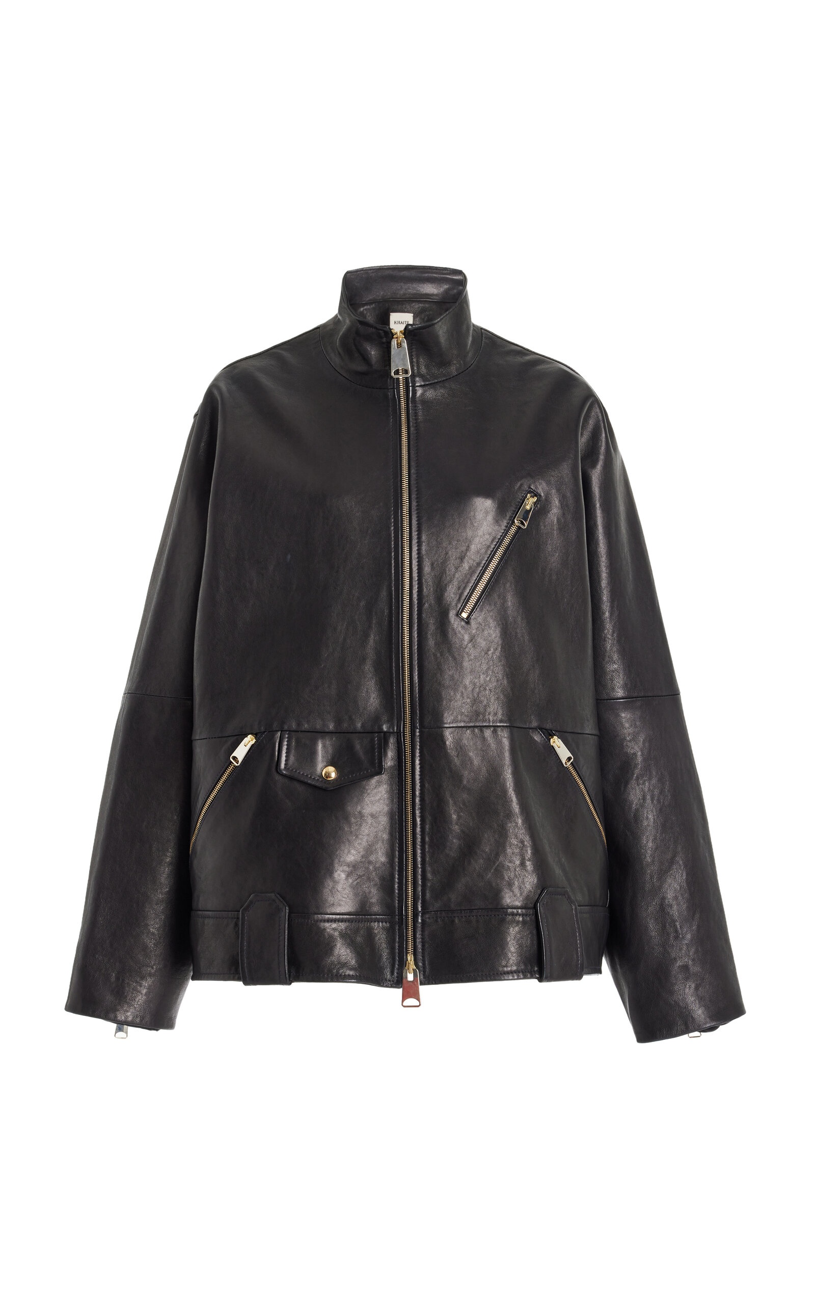 Shallin Oversized Leather Jacket black - 1