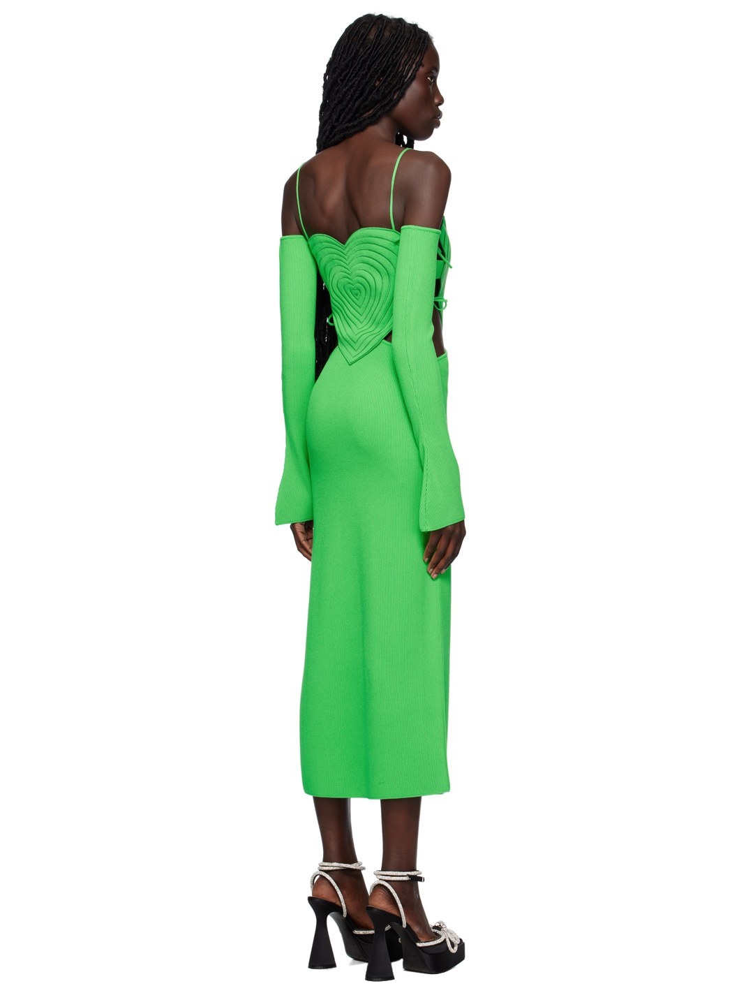 Green Heart Midi Dress - 3