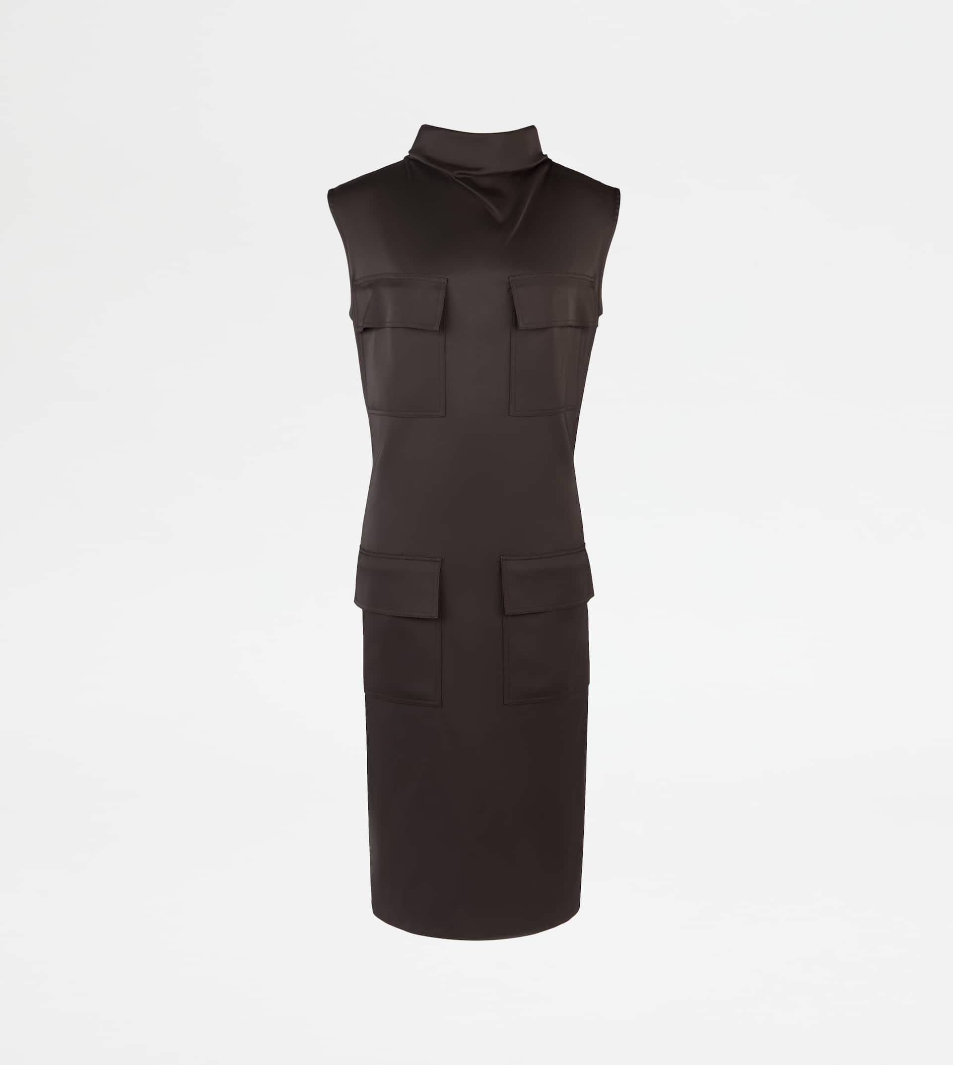 DRESS IN VISCOSE - BROWN - 1
