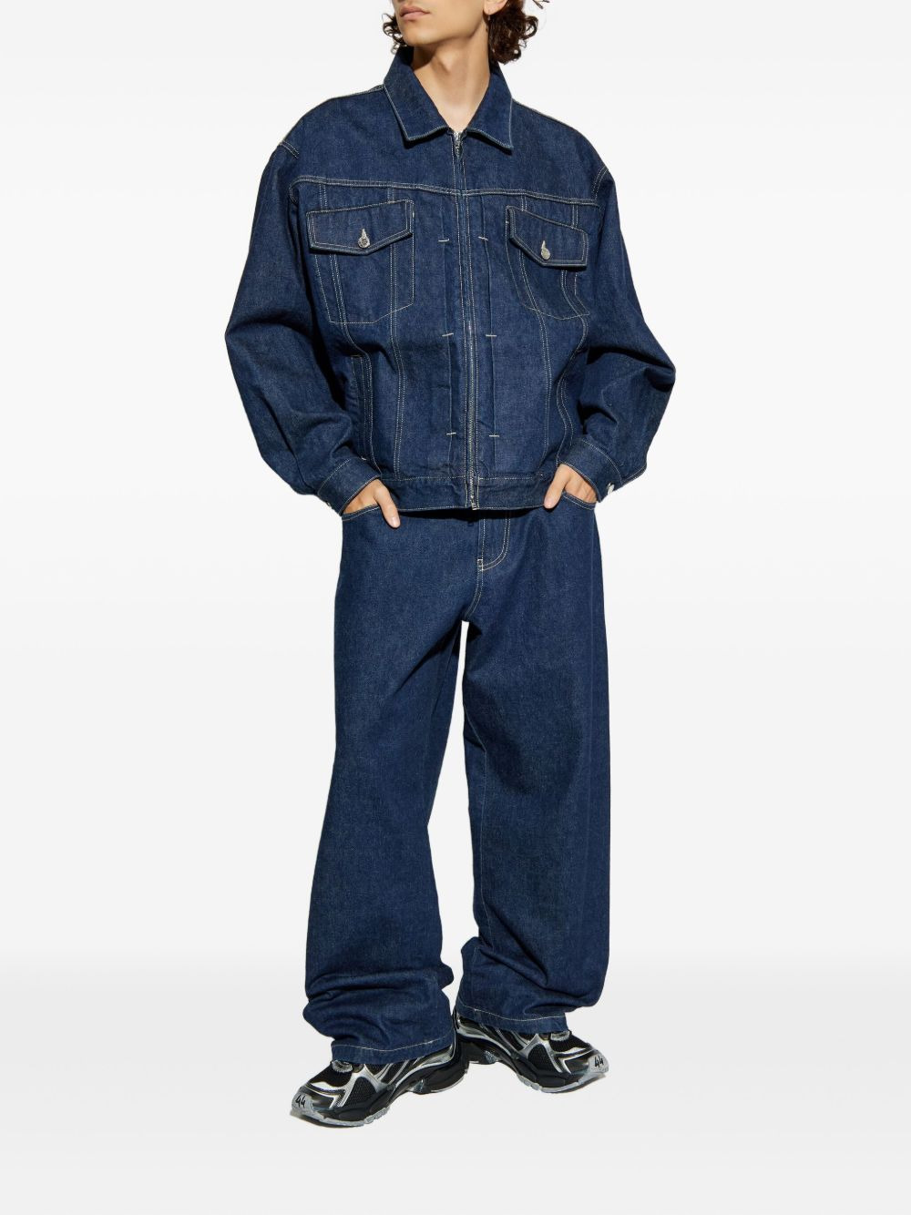 utility-pocket jeans - 2