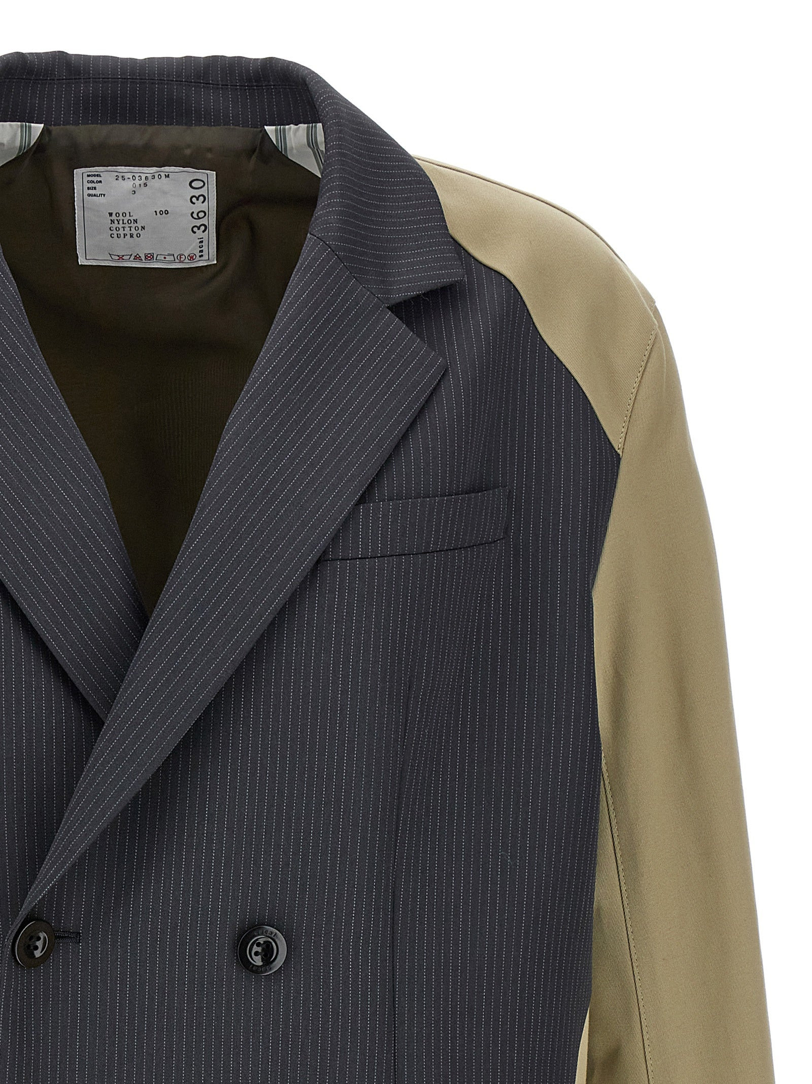 Sacai Men 'Doeskin Mix' Jacket - 3