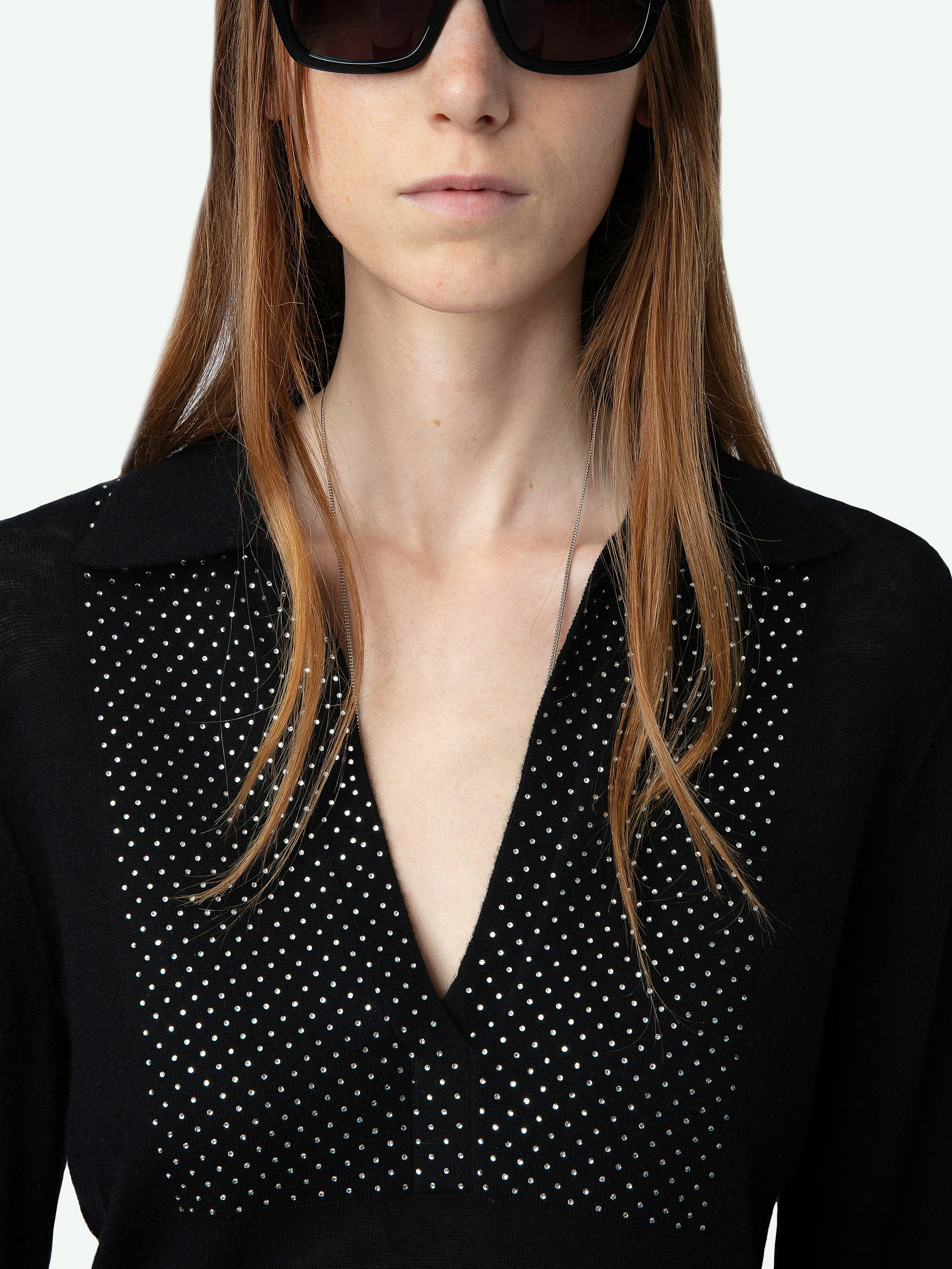 Sally Diamante Cashmere Sweater - 5