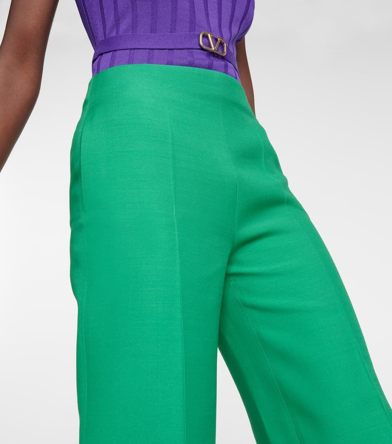 High-rise wide-leg cady pants 4