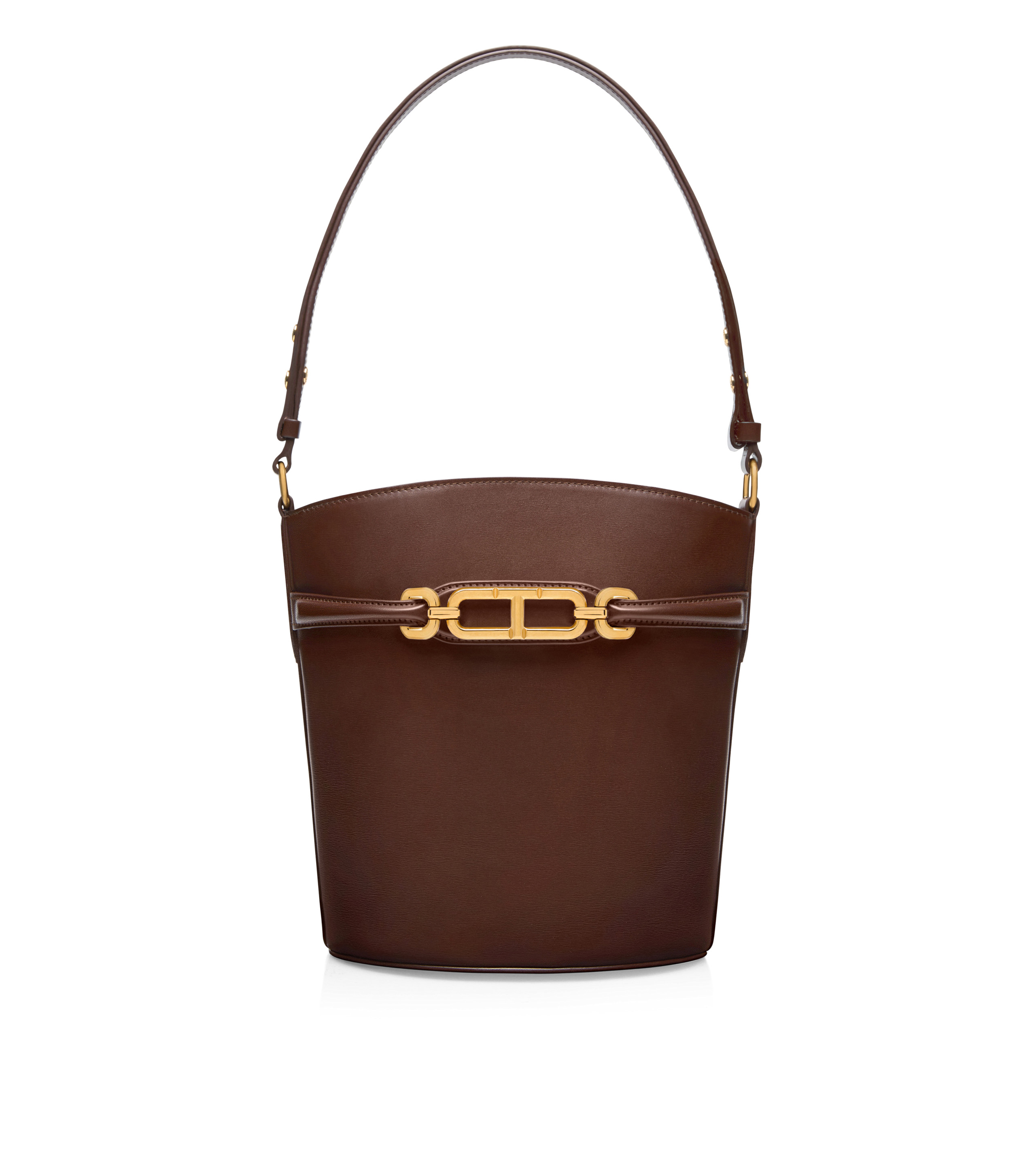 PALMELLATO-EFFECT LEATHER WHITNEY MEDIUM BUCKET BAG - 1
