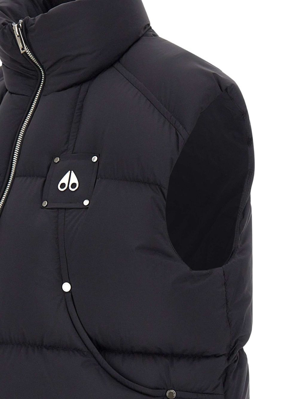 wrap-collar puffer vest - 4
