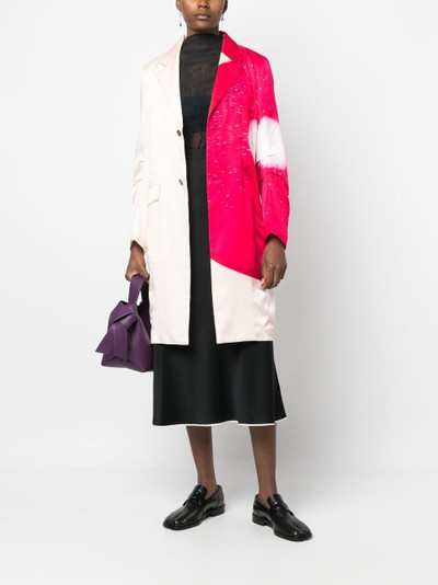 Pleats Please Issey Miyake graphic button-up coat outlook