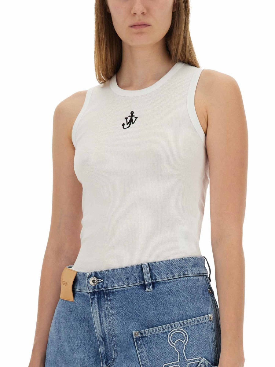 "Anchor Jwa" Logo Tank Top - 4