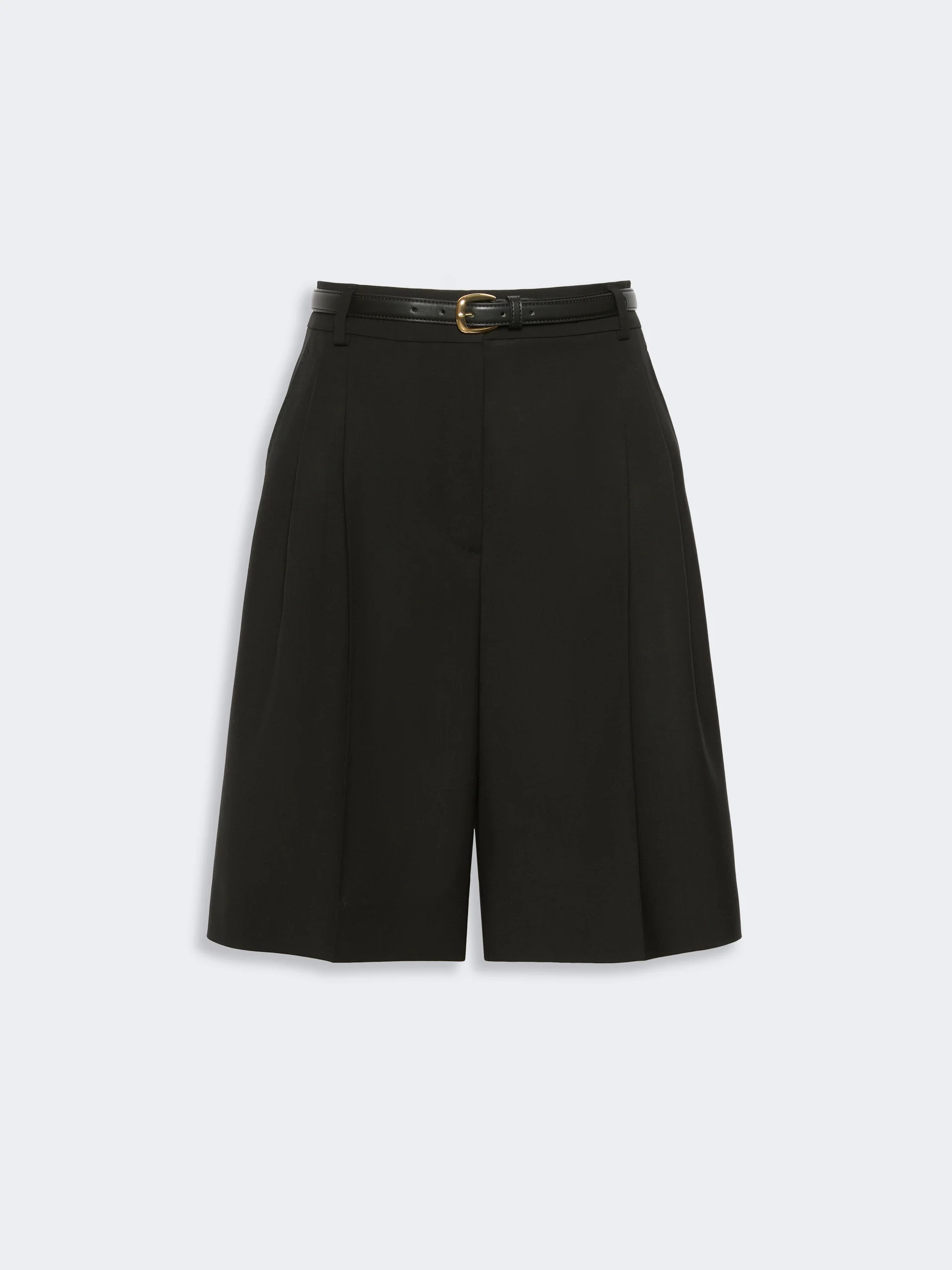 ADORNO Woollen cloth Bermuda shorts - BLACK - 1
