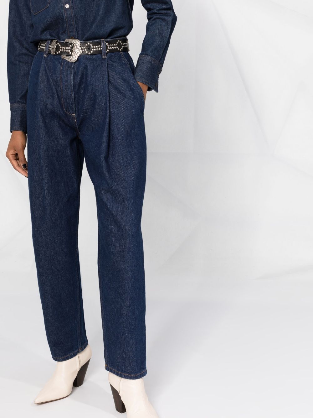 high-rise straight-leg jeans - 3