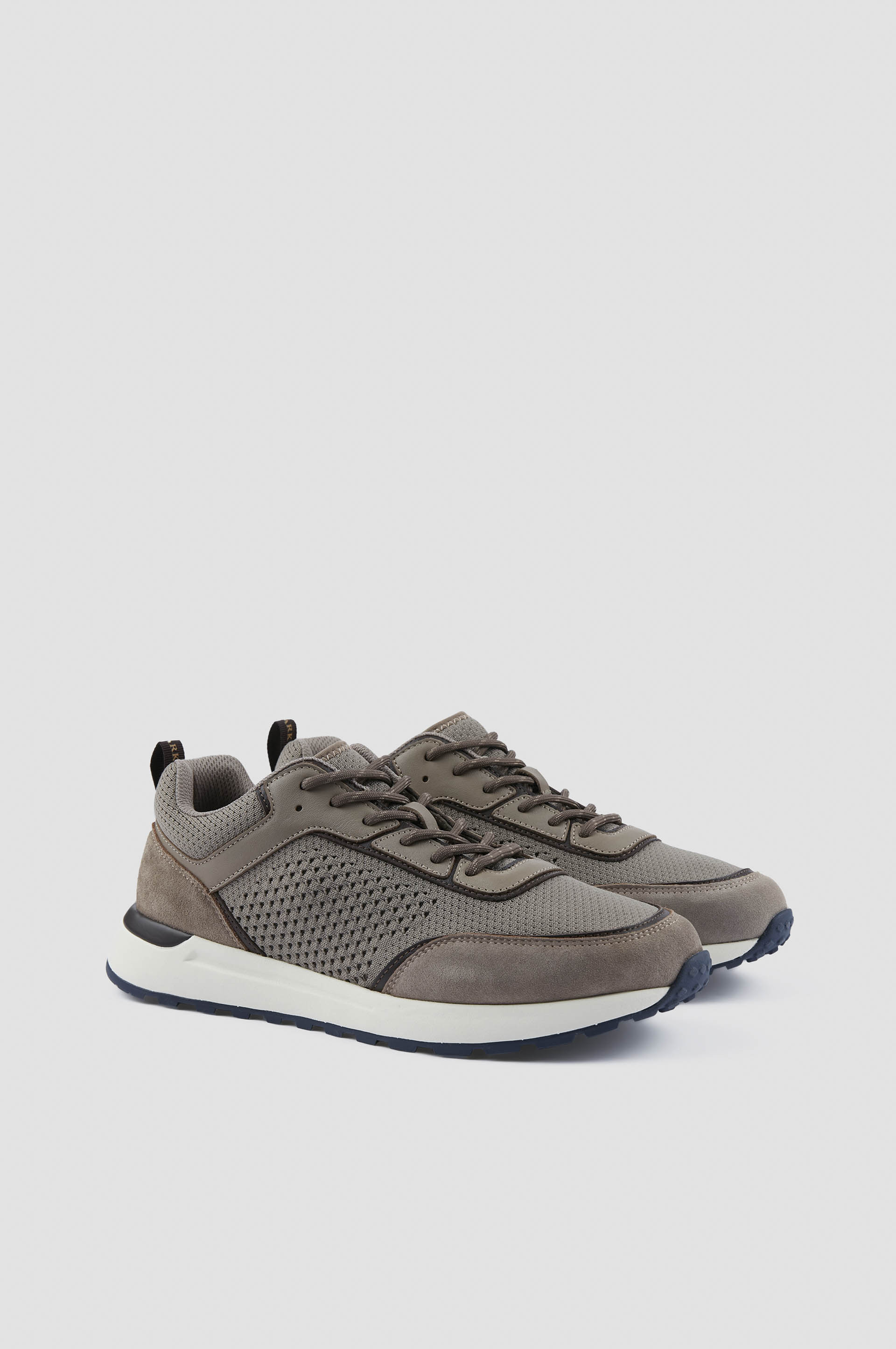 KNIT AND LEATHER SNEAKERS - 4