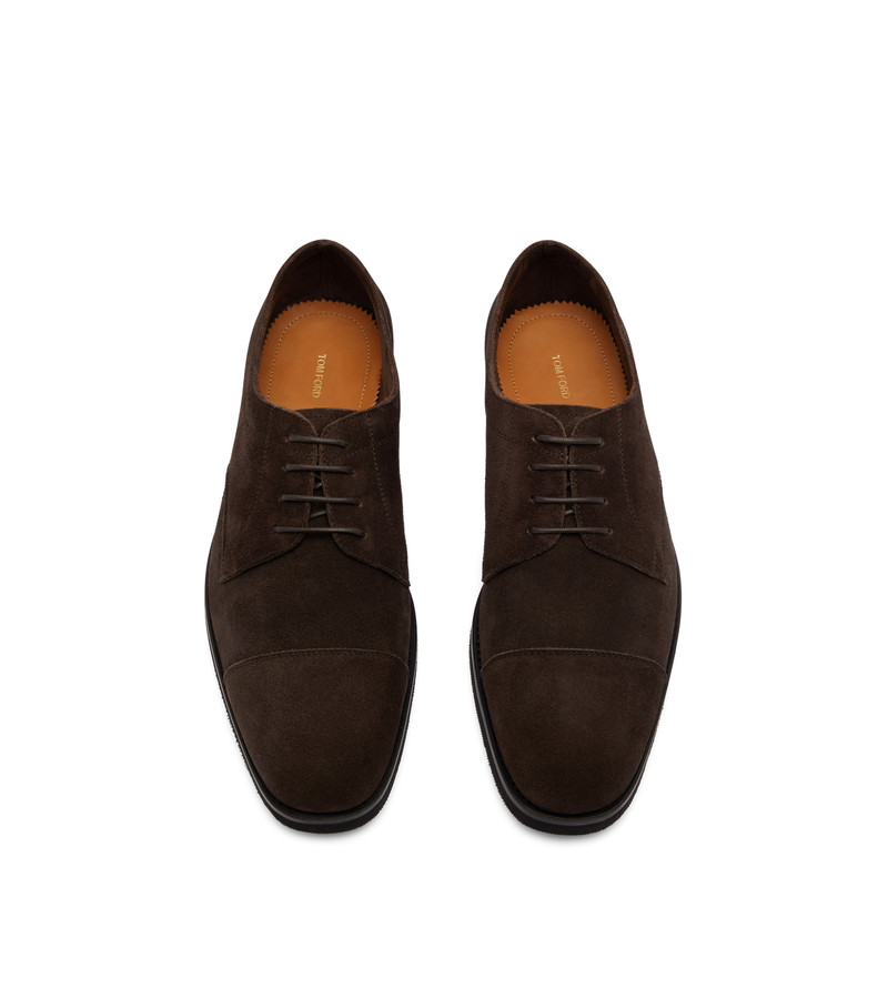 TOM FORD SUEDE LIGHT SOLE DERBY LACE-UP outlook