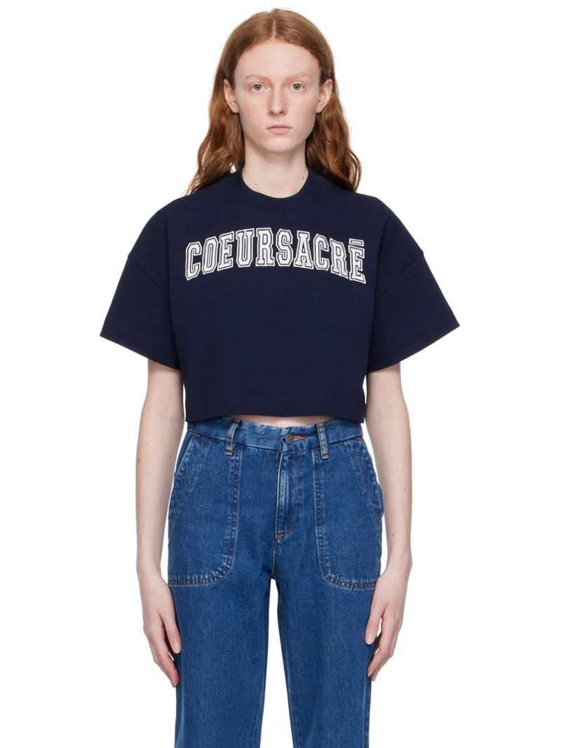 Navy 'Coeur Sacré' T-Shirt 1