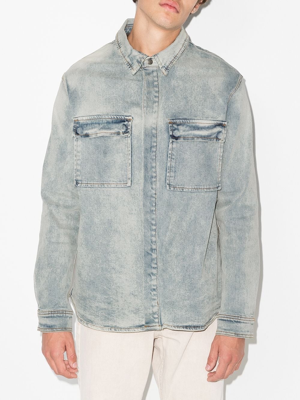 Snakebite long-sleeve denim shirt - 2