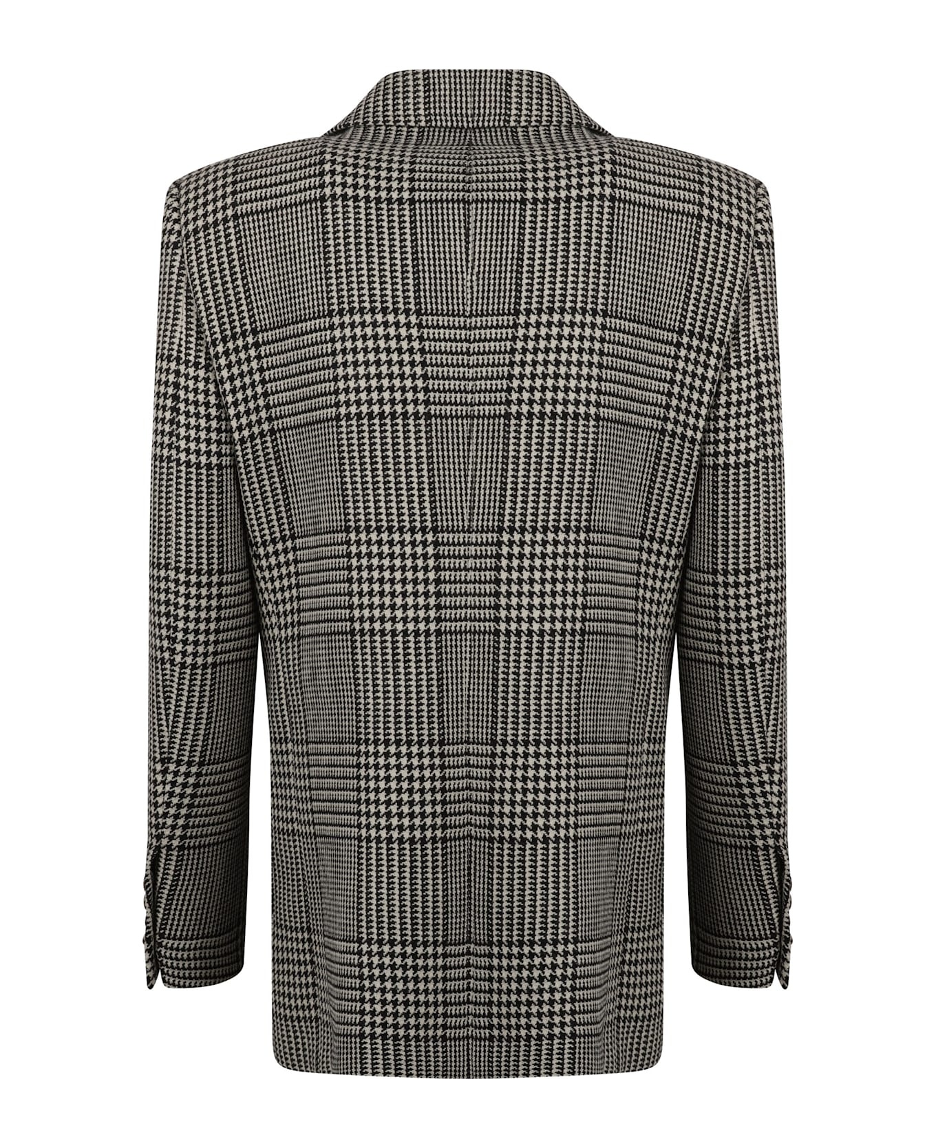 Houndstooth Wool Blazer - 2