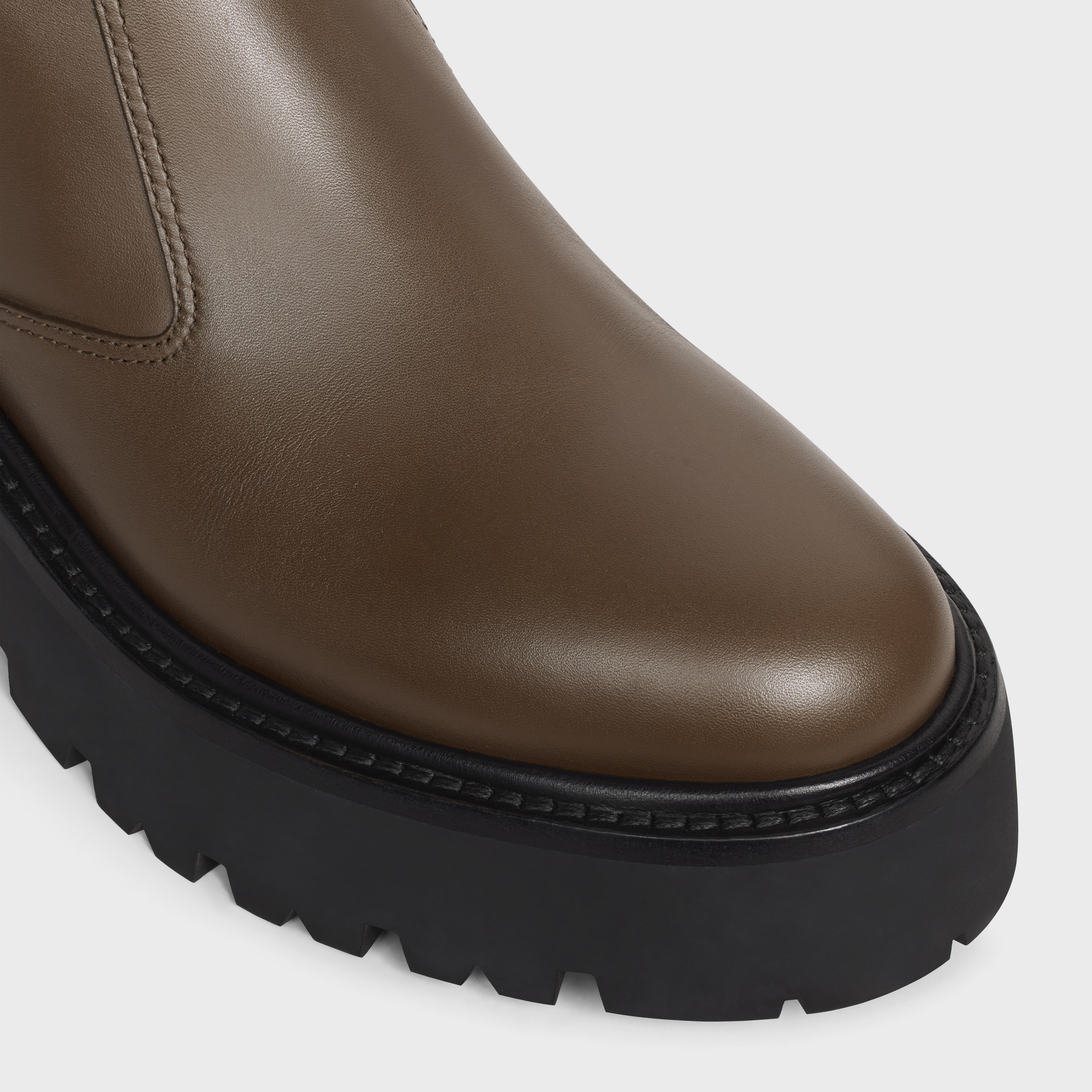 CELINE BULKY BOOTS WITH BACK ZIP AND TRIOMPHE in Calfskin - 4